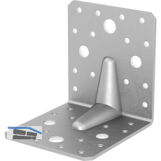 GH Winkelverbinder 90/100S mit Steg / 105x90x105x3 - Edelstahl A4