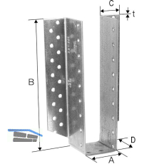 SIMPSON Balkenschuh BSD 160x320 feuerverzinkt aussenliegend mit Bewertung
