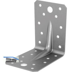 GH Winkelverbinder 65/90 mit Steg / 90x90x65x1,5 - Stahl fvz Greenline