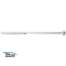 SPEED II Holzbauschraube Senkkopf 8.0x400 TG TX40 verzinkt-blau