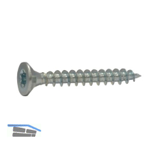 SECOTEC Spanplattenschraube Torx Senkkopf 5,0X35 verzinkt-blau VG, KP-100