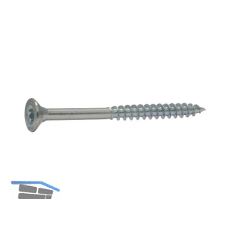 SECOTEC Spanplattenschraube Torx Senkkopf 4.5x 50 verzinkt-blau TG, KP-100