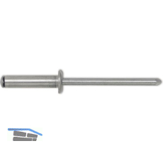 GESIPA Spreizniete Flachrundkopf 4.0x10 Aluminium mit Stahldorn
