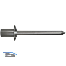 ISO16585 Gesipa Dichtniete Flachrundkopf 4.8x10 Edelstahl mit Edelstahldorn