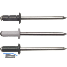 Mehrbereichsniete FRK 4.0x 9.5 Aluminium mit Edelstahldorn RAL8019 graubraun