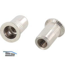 Blindnietmutter Senkkopf ger�ndelt Rundschaft offen M12x24.0 Edelstahl