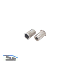 Mikromutter ger�ndelt, unterkopfverzahnt Rundschaft offen M 3x 9.0 Edelstahl