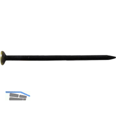 MMK 2.0x40 Stahlnagel Eisen geh�rtet, gebl�ut mit Messingkopf