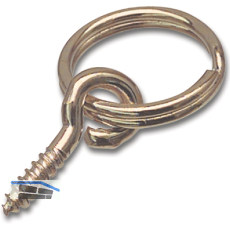 Bilderring mit Ringschraube Gr��e 3 �13 Innen Stahl vermessingt