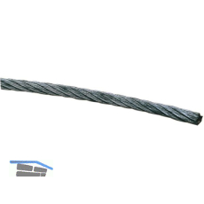 Drahtseil DIN3055 � 4 mm 6x7 Litzen + 1 FE verzinkt