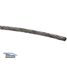 Drahtseil DIN3060 � 6 mm 7x19 Litzen - Edelstahl A4