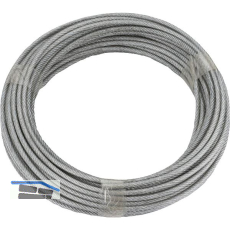 D�RNER + HELMER Ruck-Zuck Stahlseil PVC-umm. 3/4mm, Ring 20m