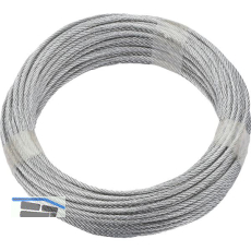 D�RNER + HELMER Ruck-Zuck Edelstahlseil 3mm, 7x7 Litzen, Ring 20m