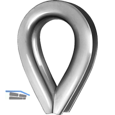 Drahtseilkausche EN 13411-1 Seil � 18 mm - Stahl feuerverzinkt