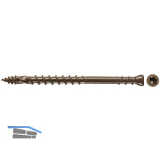 FISCHER Terrassenschraube Zylinderkopf 4.3x60 TX15 beschichtet Inhalt 250 St�ck