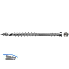 FISCHER Terrassenschraube Zylinderkopf 4.3x60 TX15 Edelstahl Inhalt 250 St�ck