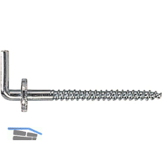 Gerader Schraubhaken f�r Holzgewinde 4.4x68 verzinkt-blau