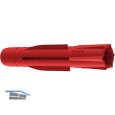 TOX-TRI-Allzweckd�bel 14x 75 ohne Kappe Kunststoff rot