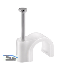 Nagelschelle 10 mm Kunststoff wei�