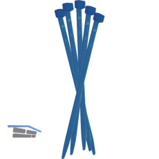 WKK Kabelbinder 4.8x300 blau Polyamid 6.6 mit Metallpigmenten