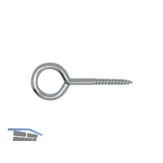 Ringschraube mit Holzgewinde 30x10mm Stahl verzinkt-blau