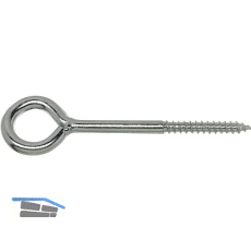 Sturmhaken�se mit Holzgewinde Nr.12 / 4.7x30 verzinkt-blau