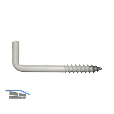 Schraubhaken mit Holzgewinde 4.3x50 Stahl wei�-beschichtet