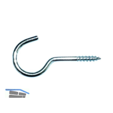 Schraubhaken mit Holzgewinde gebogen 4,3x50 verzinkt-blau