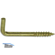 Schraubhaken mit Holzgewinde 3.3x40 Stahl vermessingt