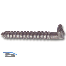 Schlitzschraubhaken mit Holzgewinde und Schlitz 6.0x 48 verzinkt-blau