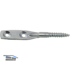 Blattschraube mit Holzgewinde 5.2x70 verzinkt-blau