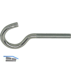 Schraubhaken mit metrischem Gewinde gebogen M 5x60 verzinkt-blau
