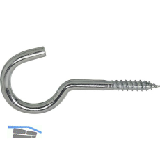 W�scheleinenhaken mit Holzgewinde 6.0x100 verzinkt-blau