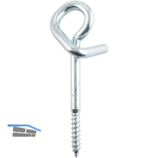 Schaukelhaken mit Holzgewinde 10x160 verzinkt-blau - T�V-gepr�ft