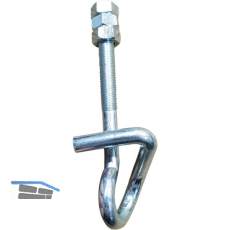 Sicherheitsschaukelhaken metrisches Gewinde M12x160 verzinkt-blau - T�V-gepr�ft