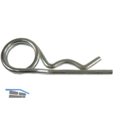 Federstecker doppelt 4x 78 Federstahl verzinkt