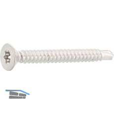 DIN7504O 3.9x 22 Torx15 Edelstahl A2 Senkkopf-Bohrschraube