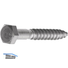 DIN571 8x 40 Edelstahl A4 Gestellschraube (Schl�sselschraube)