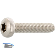 DIN7500PE (CT) Torx 10 M 3x 10 Edelstahl A2 gewindefurchende Linsenschraube