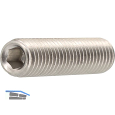 ISO4029/DIN916 21H M12x 16 Edelstahl A2 Gewindestift mit Ringschneide und ISK