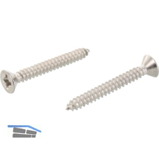 DIN7982C 2.2x 19 Pozi Senkkopf-Blechschraube ~ISO 7050 - Edelstahl A2