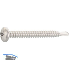 DIN7504N 4.2x 19 Phillips-KS Edelstahl A2 Linsen-Bohrschraube ~ISO15481