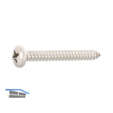 DIN7981C 4.2x 80 PH-Kreuzschlitz Edelstahl A2 Linsen-Blechschraube ~ISO7049