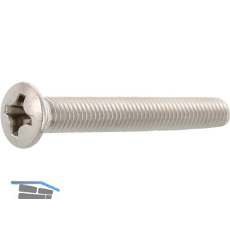 ~ISO7047 M 5x 40 Phillips KS Edelstahl A2 Linsensenkkopfschraube (DIN966A)