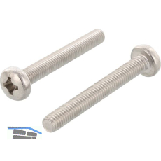 ISO7045 M 3x 14 Phillips Kreuzschlitz Edelstahl A4 Linsenschraube (DIN7985A)