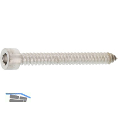 Blechschraube 4.8x 65 Edelstahl A2 mit Zylinderkopf ~912