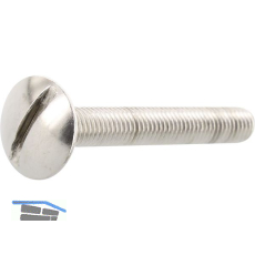 Becherschrauben M 5x 10 Edelstahl A2 mit Schlitz
