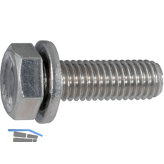 DIN933 Z1 M 5x 12 Edelstahl A2 Sechskantschraube ohne Schaft + Scheibe