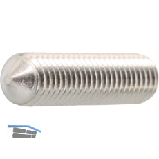 ISO4027 M16x 35 Edelstahl A2 Gewindestift mit Spitze Innensechskant (DIN914)