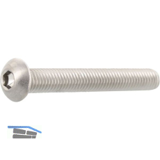 ISO7380-1 M 8x 14 Edelstahl A2-070 Linsenschraube mit Innensechskant